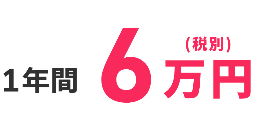 1年間6万円（税別）